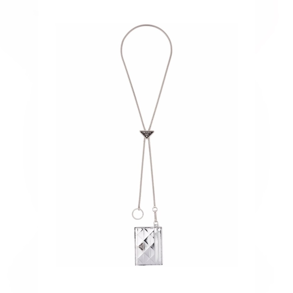 PRADA
Triangle-panel Lanyard Credit Card Holder